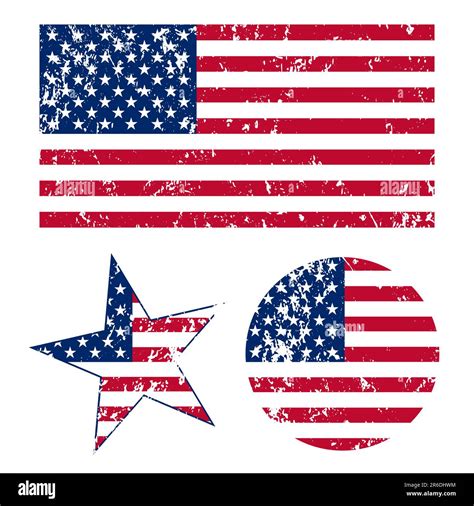 Grunge American Flags Vector Illustration Stock Vector Image And Art Alamy