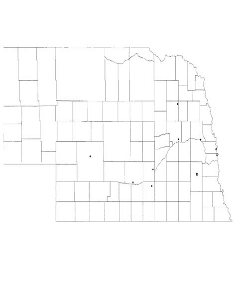 Blank Nebraska City Map Free Download