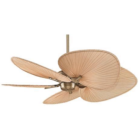 Palm leaf blades bowl light kit. 52" Fanimation Islander Brass Palm Leaf Ceiling Fan - # ...