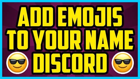 How To Add Emojis To Your Name On Discord 2017 Quick And Easy Discord