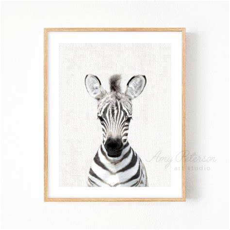 Baby Giraffe Print Safari Animal Nursery Wall Art Safari Etsy