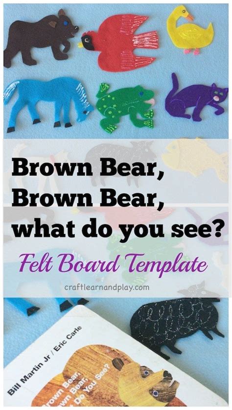 Brown Bear Brown Bear What Do You See Felt Board Template Felt