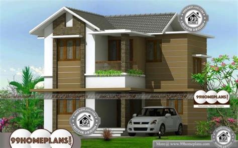 Two Floor Home Design With Sloped Roof Cute Architects Structural Plans