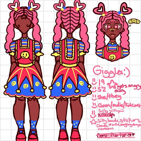 Giggles Clown Oc Reference Sheet Old Things Clown Olds