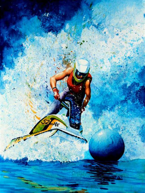 Jet Ski Painting Water Sports Art
