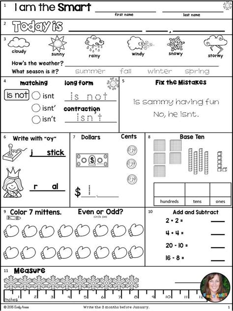 January Second Grade Morning Work Practice Of Base Ten Even And Odd
