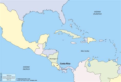 Mapa Politico De Costa Rica