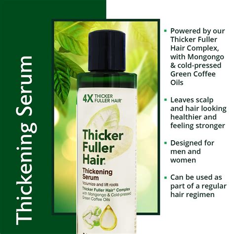 4x Thicker Fuller Hair Hair Thickening Serum Advanced Thickening