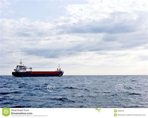 Cargo Ship In Ocean Royalty Free Stock Photo Image 5564875