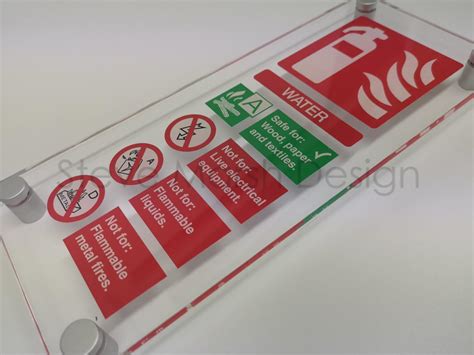 Prestige Acrylic Fire Extinguisher Signs Steve Marsh Design