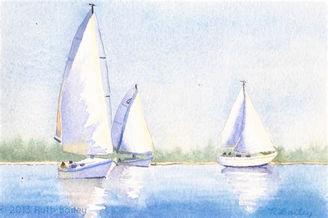 Watercolor Sailboat Paintings