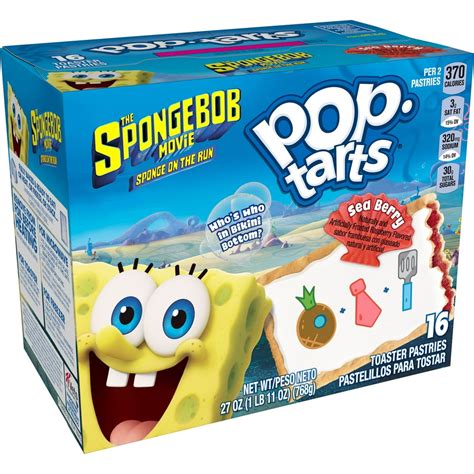 Spongebob Squarepants Pop Tarts Breakfast Toaster Pastries Sea Berry