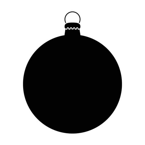 Christmas Bauble Icon Silhouette Symbol Design Winter Illustration