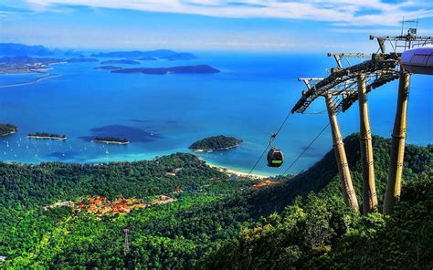 Langkawi Cable Car Attraction On The Island Of Langkawi Keda Malaysia