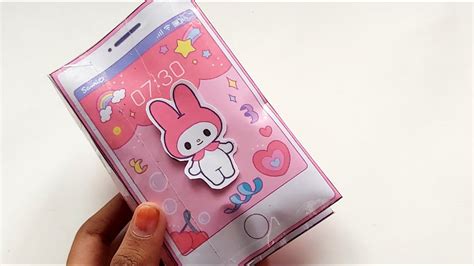 My Melody Mobile Phone Squishy Book Making😃diy Squishy Book🤍 Youtube