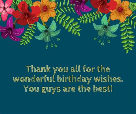 Thanks For Birthday Wishes Appreciation For Greetings First