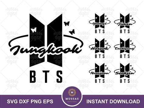 New BTS SVG Bundle Vector PNG Vectorency