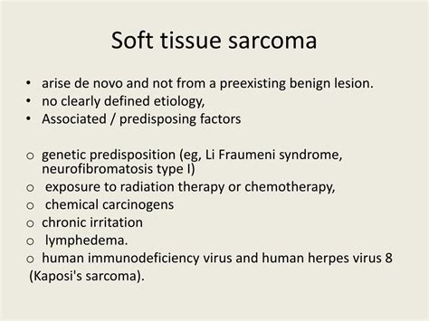 Ppt Soft Tissue Sarcoma Powerpoint Presentation Free Download Id