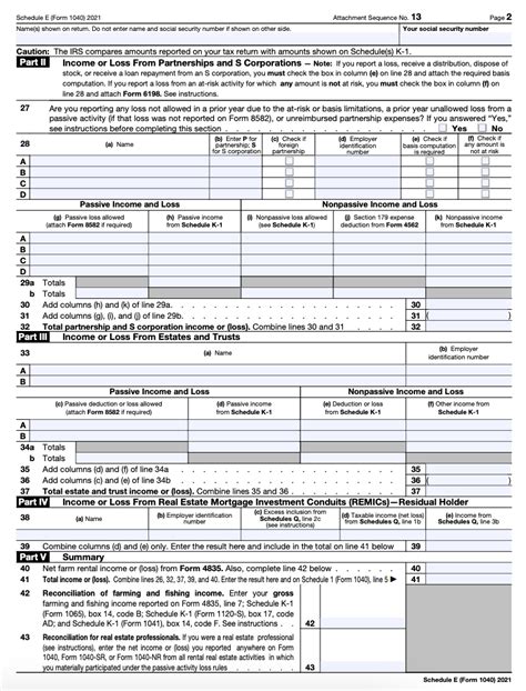 Printable Schedule E Tax Form Printable Forms Free Online