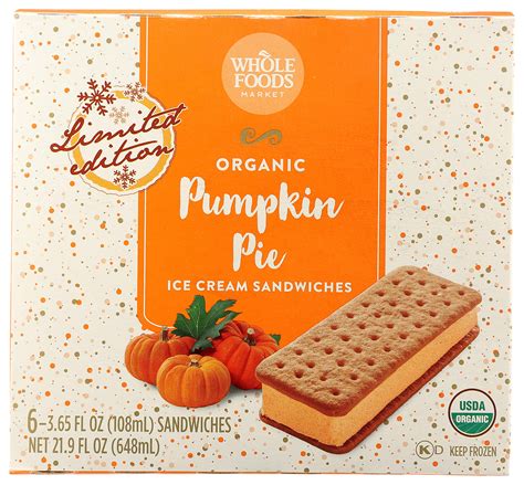Buy Whole Foods Market Limited Edition Frozen Ice Cream Bars Pumpkin