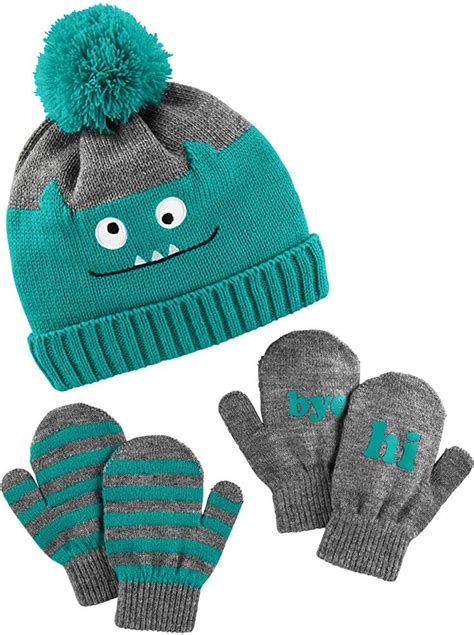 Simple Joys By Carters Baby Boys Hat And Mitten Set Baby Boy Beanies