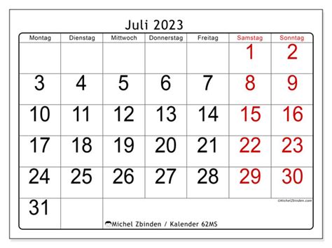 Kalender Juli 2023 Zum Ausdrucken “62ms” Michel Zbinden At