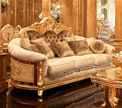 Oe Fashion Luxury Classic Italian Living Room European Wood Carving
