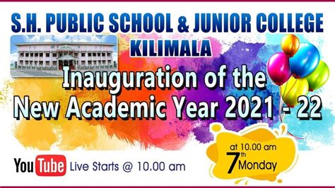 Inauguration Of The New Academic Year 2021 22 Live Youtube
