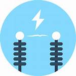 Electric Tower Icon Power Icons Voltage Frequency