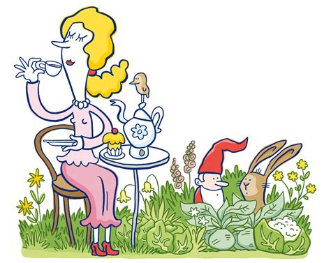 Tea-time | Charlotte (Lotte) Wagner - Illustration
