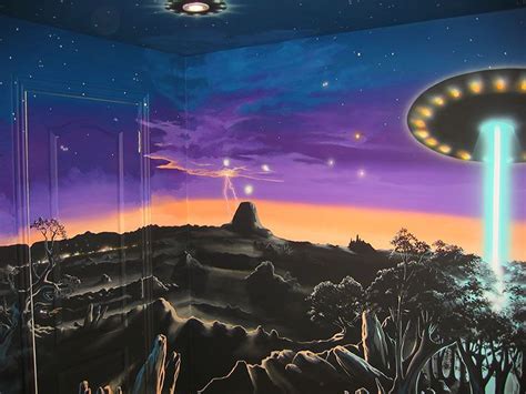Painting An Alien Mural On Bedroom Wall Cole Mural Aliens And