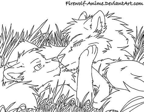 Wolflovelineart By Firewolf Anime On Deviantart