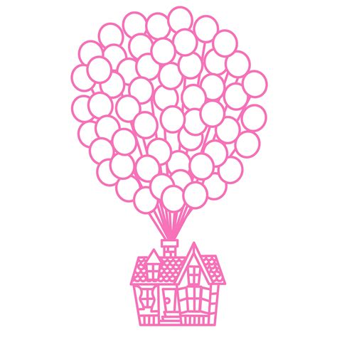 Up House With Balloons Printable Template 2023 Calendar Printable