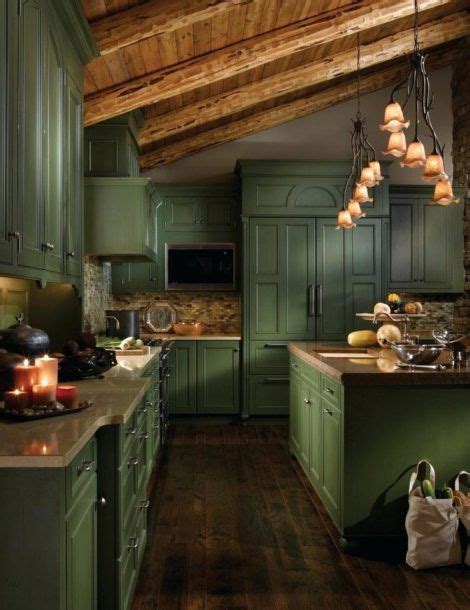 30 Beautiful And Cozy Green Kitchen Ideas In 2020 With Images