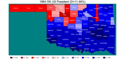 Just Maps On Twitter Oklahoma Last Voted Dem For President In 1964