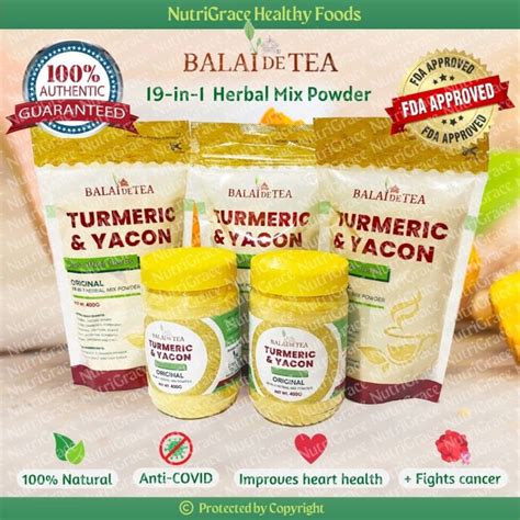 Wred Balai De Tea In Turmeric Yacon Herbal Mix Powder Original