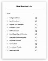 Images of New Hire Orientation Checklist For Managers