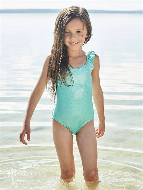 Glittery Effect And Charming Ruffles For Babe Mermaids Success Guaranteed At The Beach Or T