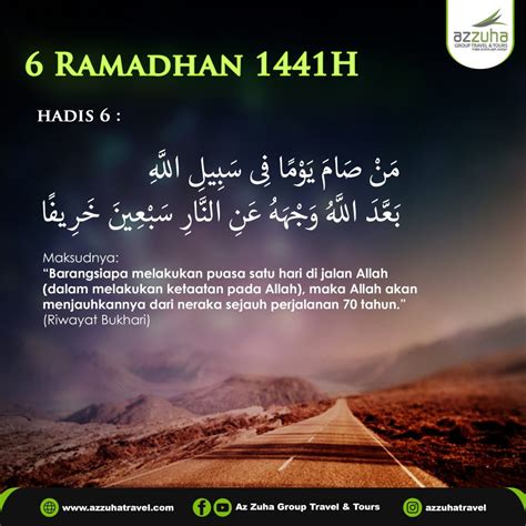 1 Hari 1 Hadis 6 Ramadhan 1441h Az Zuha Group Travel And Tours