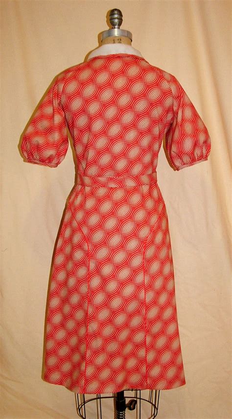 1930s Style Day Dress With Raglan Sleeves And Bow Tie Collar Etsy