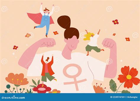 Women Empowerment And Feminism Stock Vector Illustration Of Concept