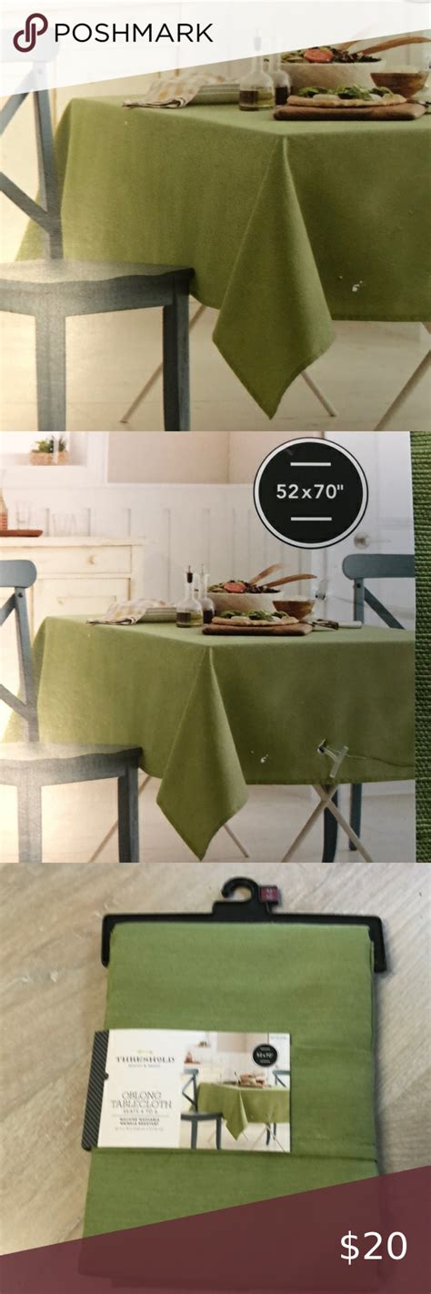 Elevated dining tables do come in other heights. Green oblong tablecloth 52" x 70" in 2020 | Oblong ...