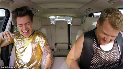 harry styles joins james corden for carpool karaoke daily mail online