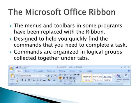 Ppt Introduction To Microsoft Office 2007 Powerpoint Presentation