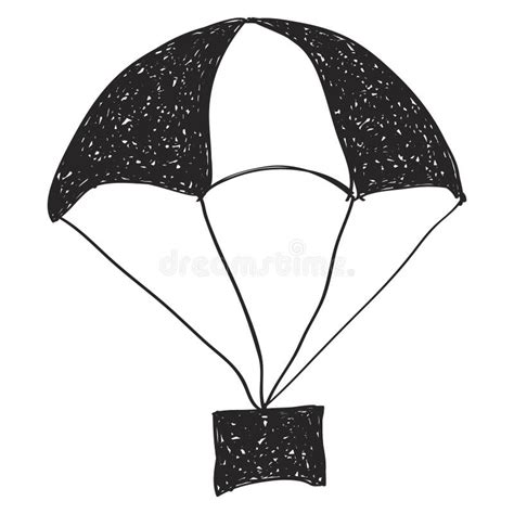 Simple Doodle Of A Parachute Stock Vector Illustration Of Icon