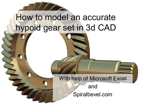 How To Model An Accurate Hypoid Gear Set In 3d Cad