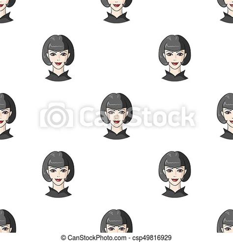 Avatar Girl With Short Hair Avatar And Face Single Icon In Cartoon Style Bitmap Raster Symbol
