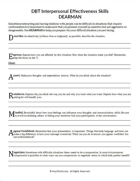 Dbt Therapy Worksheets