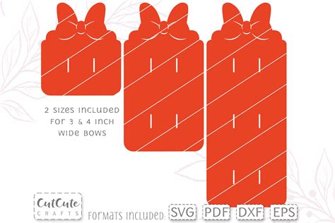 Cute Bow Hairbow Display Card SVG Template (1184339) | Cut Files