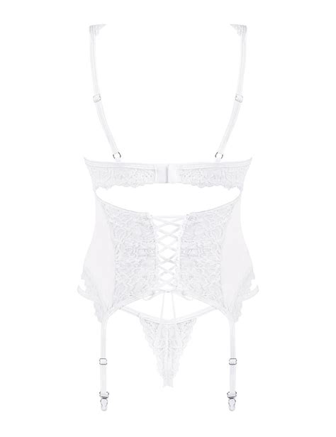 Obsessive Amor Blanco Corset And Thong Belle Lingerie Obsessive Amor Blanco Corset And Thong